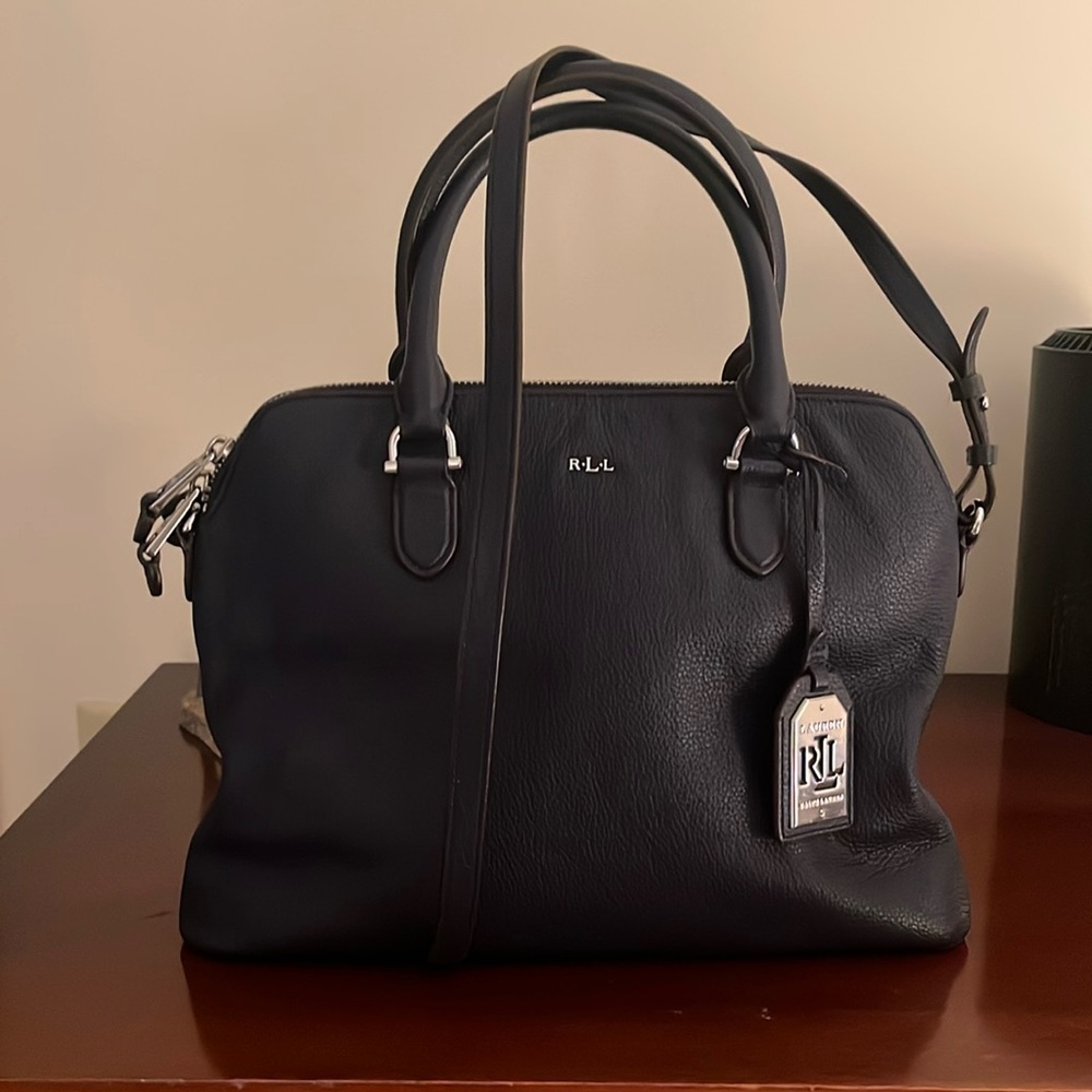 Ralph Lauren Dome Crossbody Purse 
Navy Blue